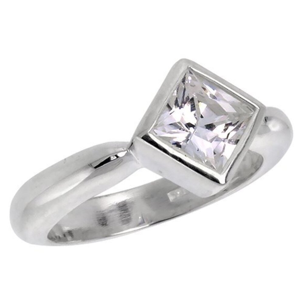 2CT Diamond cut CZ Engagement Ring
